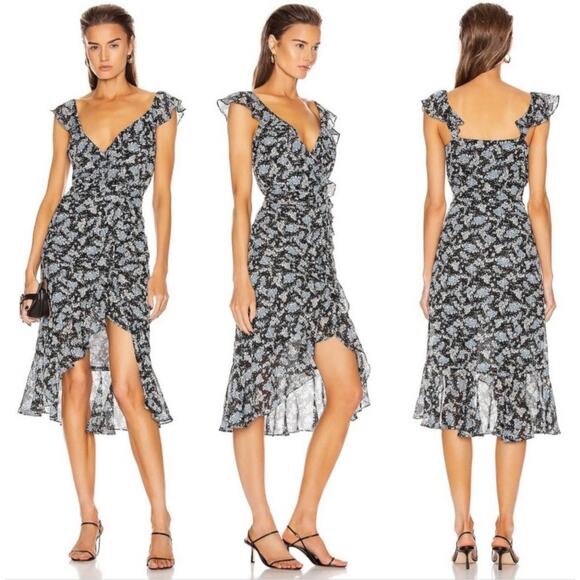 Veronica Beard Dresses & Skirts - Veronica Beard Black and White Floral Midi Dress